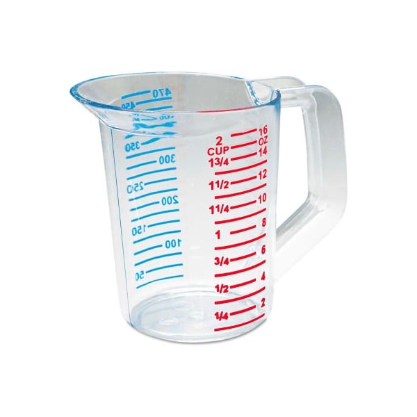 Rubbermaid Commercial Bouncer Measuring Cup, 16 Oz., Clear